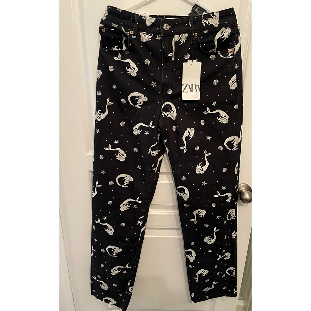 NWT Zara The Trevor Full length black “Off The Seas” Size 38 (6 US)